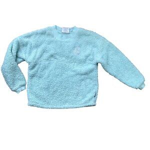 Disney Parks Spirit‎ Jersey Sherpa Pullover Mint, Silver Sparkle Girls LARGE WDW